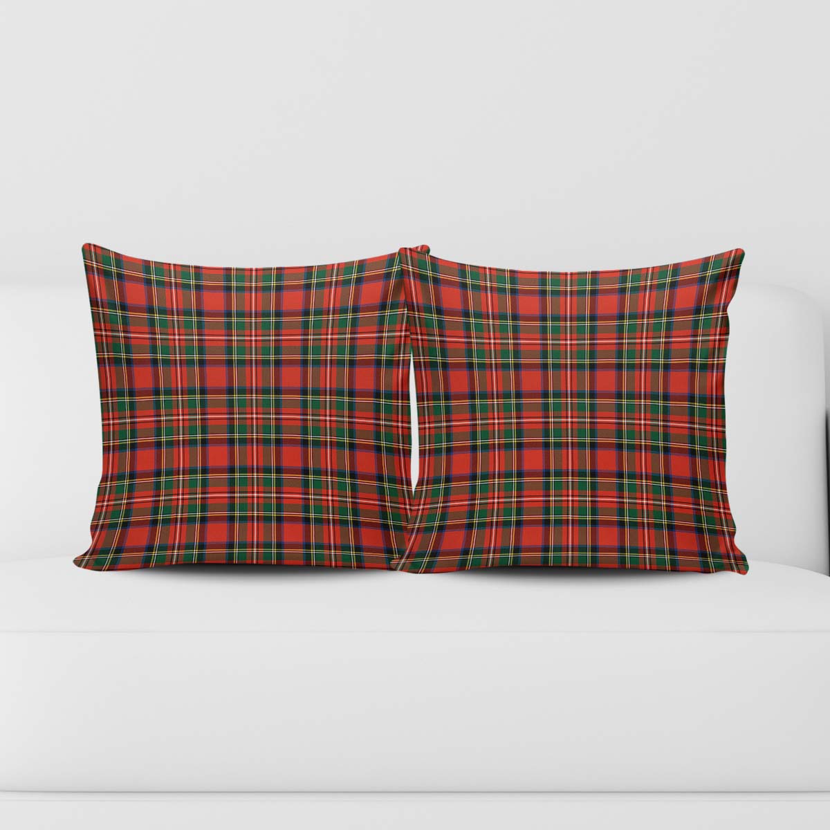 Stewart Royal Modern Tartan Pillow Cover Square Pillow Cover - Tartanvibesclothing