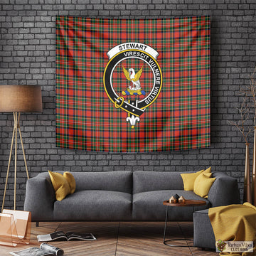 Stewart Royal Modern Tartan Tapestry Wall Hanging and Home Decor for Room with Family Crest