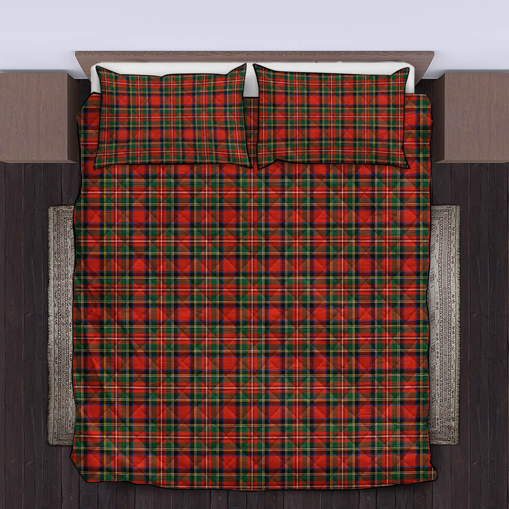 Stewart Royal Modern Tartan Quilt Bed Set King - Tartan Vibes Clothing