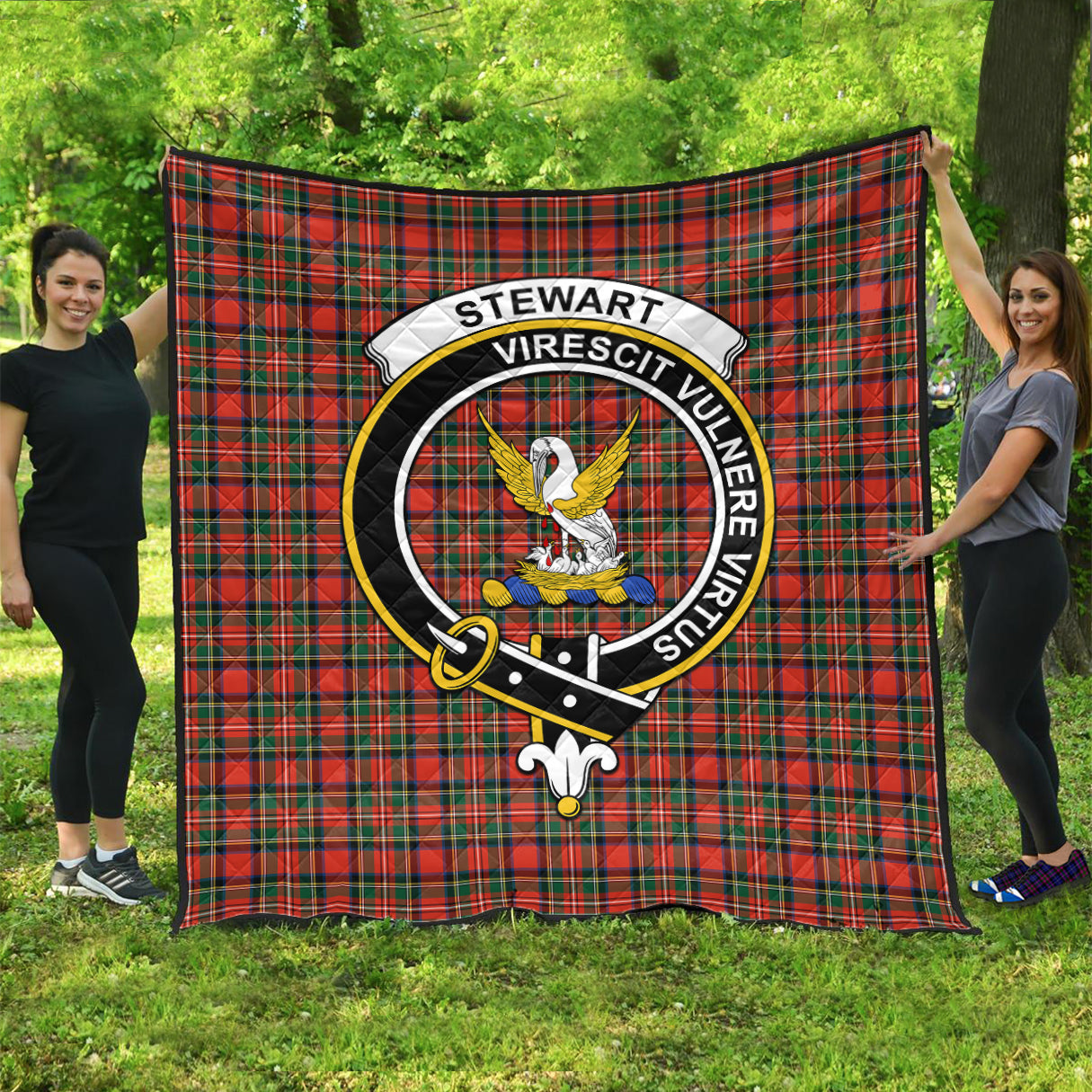 stewart-royal-modern-tartan-quilt-with-family-crest