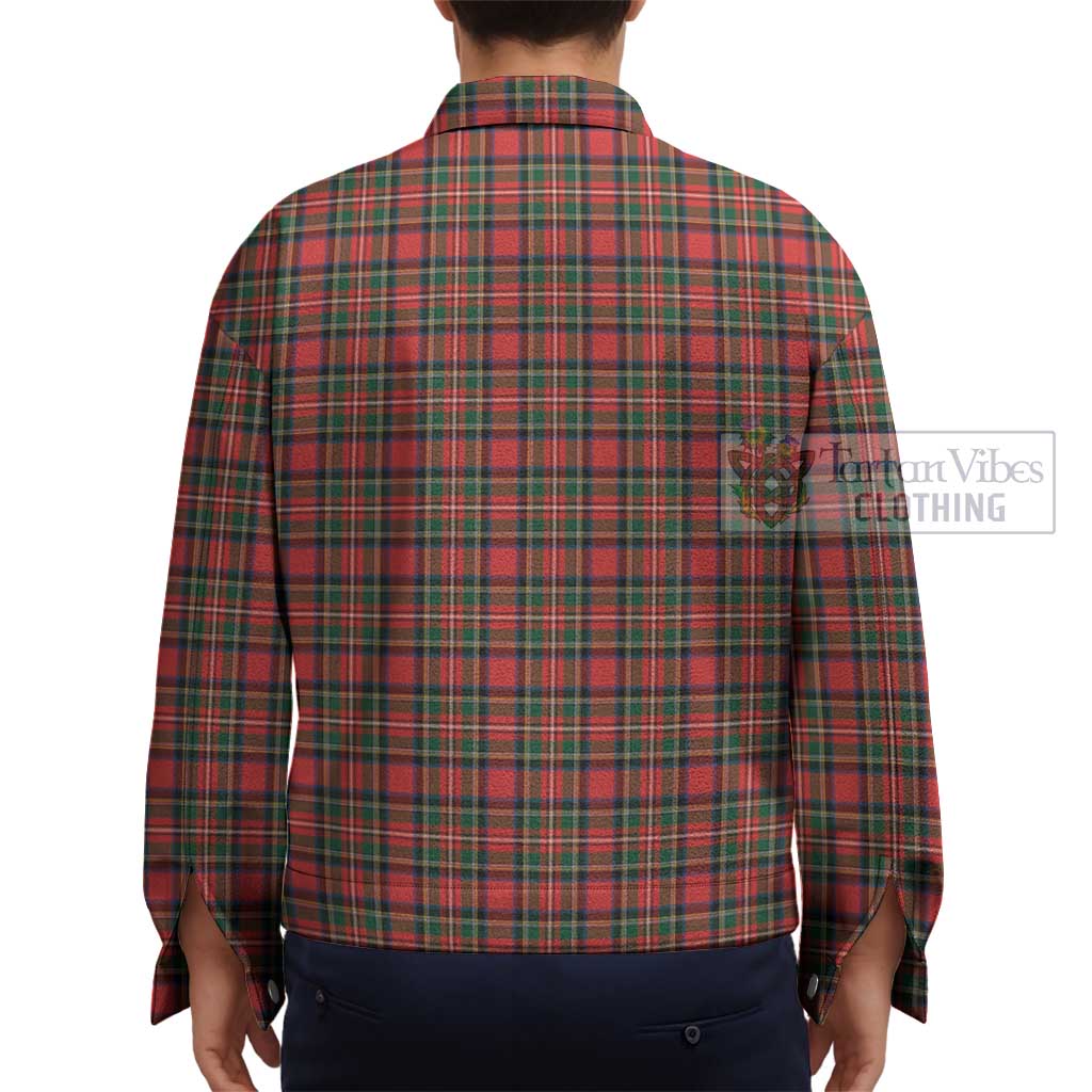 Stewart Royal Modern Tartan Unisex Lapel Cotton Jacket - Tartan Vibes Clothing