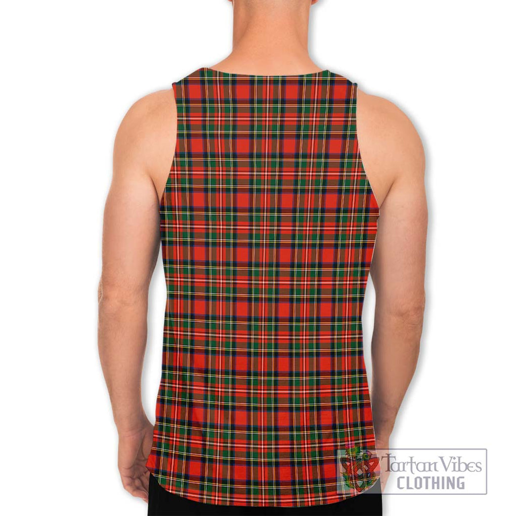 Stewart Royal Modern Tartan Men's Tank Top with Family Crest DNA In Me Style - Tartanvibesclothing Shop