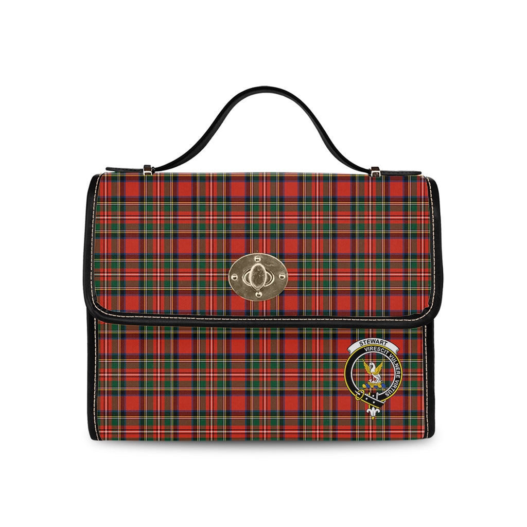 stewart-royal-modern-tartan-leather-strap-waterproof-canvas-bag-with-family-crest