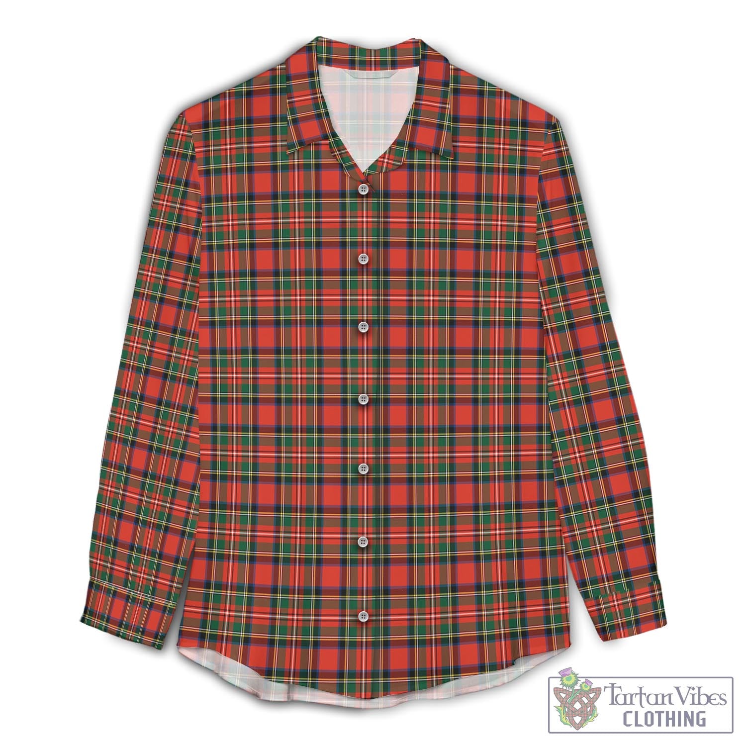 Stewart Royal Modern Tartan Womens Casual Shirt