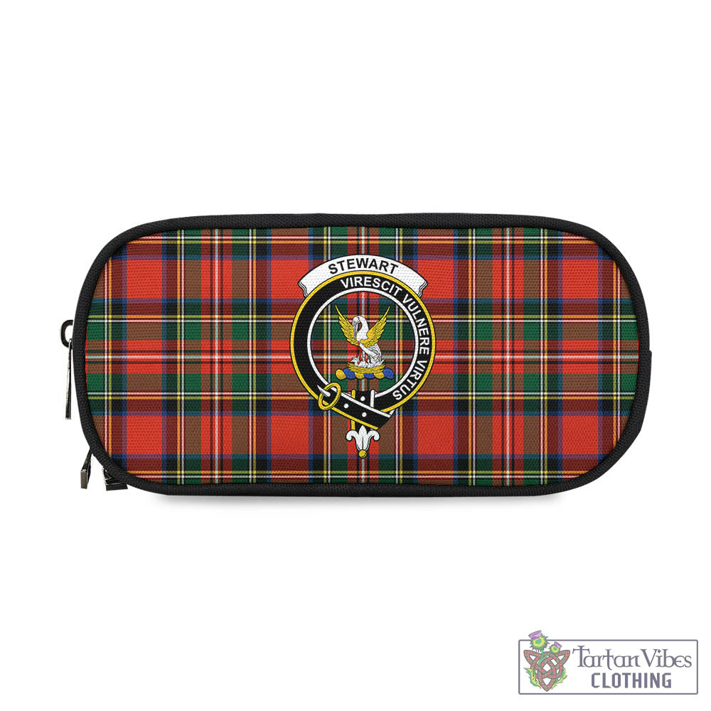 Tartan Vibes Clothing Stewart Royal Modern Tartan Pen and Pencil Case with Family Crest