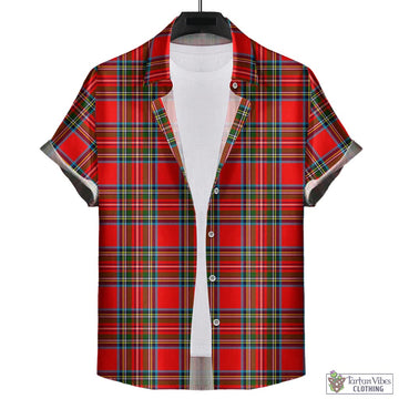 Stewart (Stuart) Tartan Short Sleeve Button Down Shirt