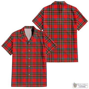 Stewart (Stuart) Tartan Short Sleeve Button Down Shirt