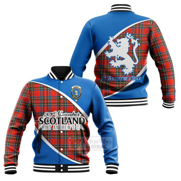 Stewart (Stuart) Family Crest Tartan Baseball Jacket Celebrate Saint Andrew's Day in Style