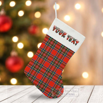 Stewart (Stuart) Tartan Christmas Stocking with Personalized Text