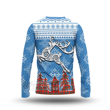 Stewart (Stuart) Clan Christmas Long Sleeve T-Shirt Celtic Reindeer Style