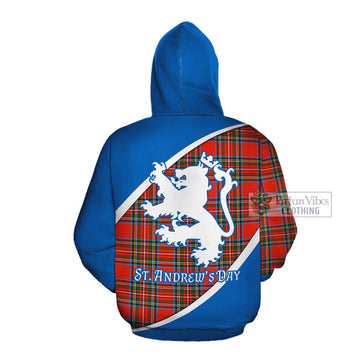 Stewart (Stuart) Family Crest Tartan Cotton Hoodie Celebrate Saint Andrew's Day in Style