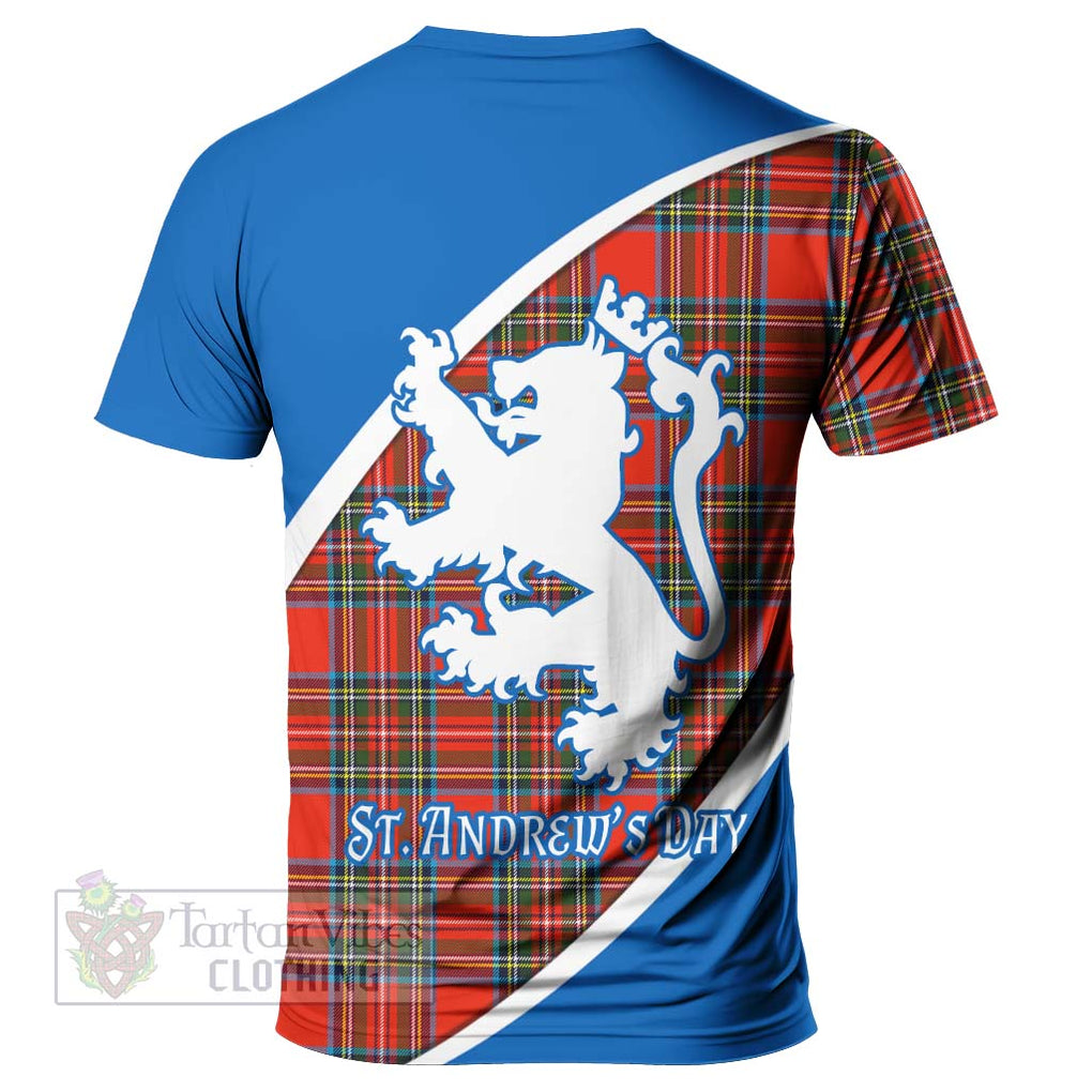 Tartan Vibes Clothing Stewart (Stuart) Family Crest Tartan T-Shirt Celebrate Saint Andrew's Day in Style