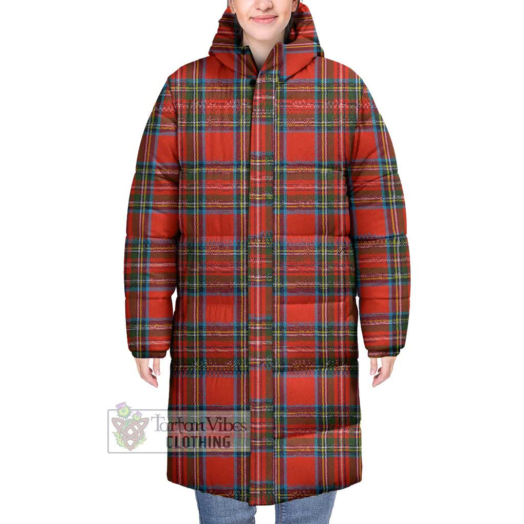 Tartan Vibes Clothing Stewart (Stuart) Tartan Long Down Jacket