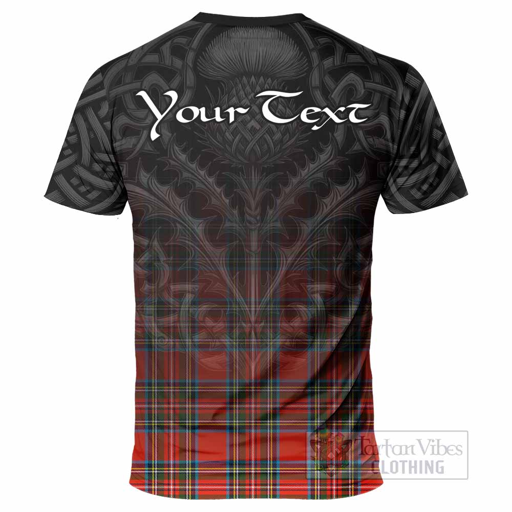 Tartan Vibes Clothing Stewart (Stuart) Tartan T-Shirt with Family Crest Celtic Thistle Vibes