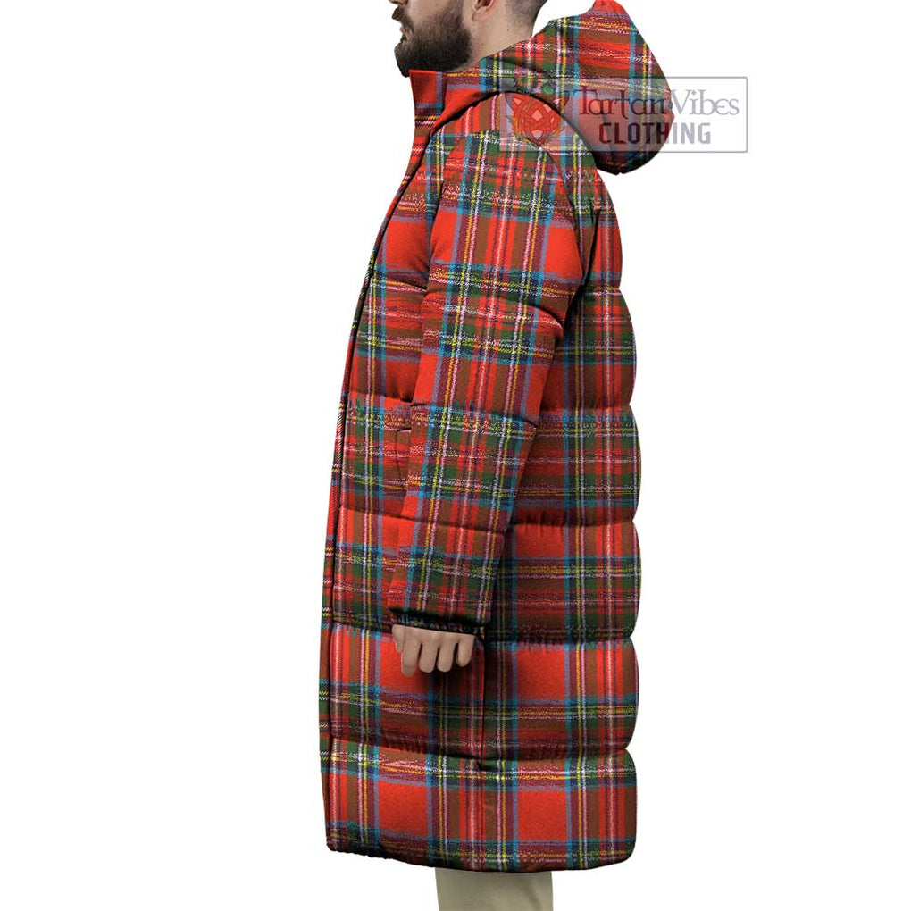 Tartan Vibes Clothing Stewart (Stuart) Tartan Long Down Jacket