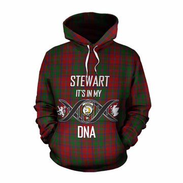 Stewart (Stuart) of Appin Tartan Cotton Hoodie with Family Crest DNA In Me Style