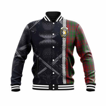 Stewart (Stuart) of Appin Tartan Baseball Jacket with Family Crest Cross Sword Thistle Celtic Vibes