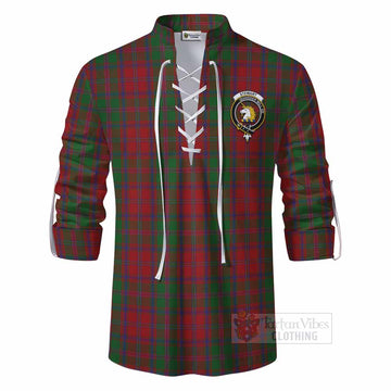 Stewart (Stuart) of Appin Tartan Ghillie Kilt Shirt with Family Crest DNA In Me Style