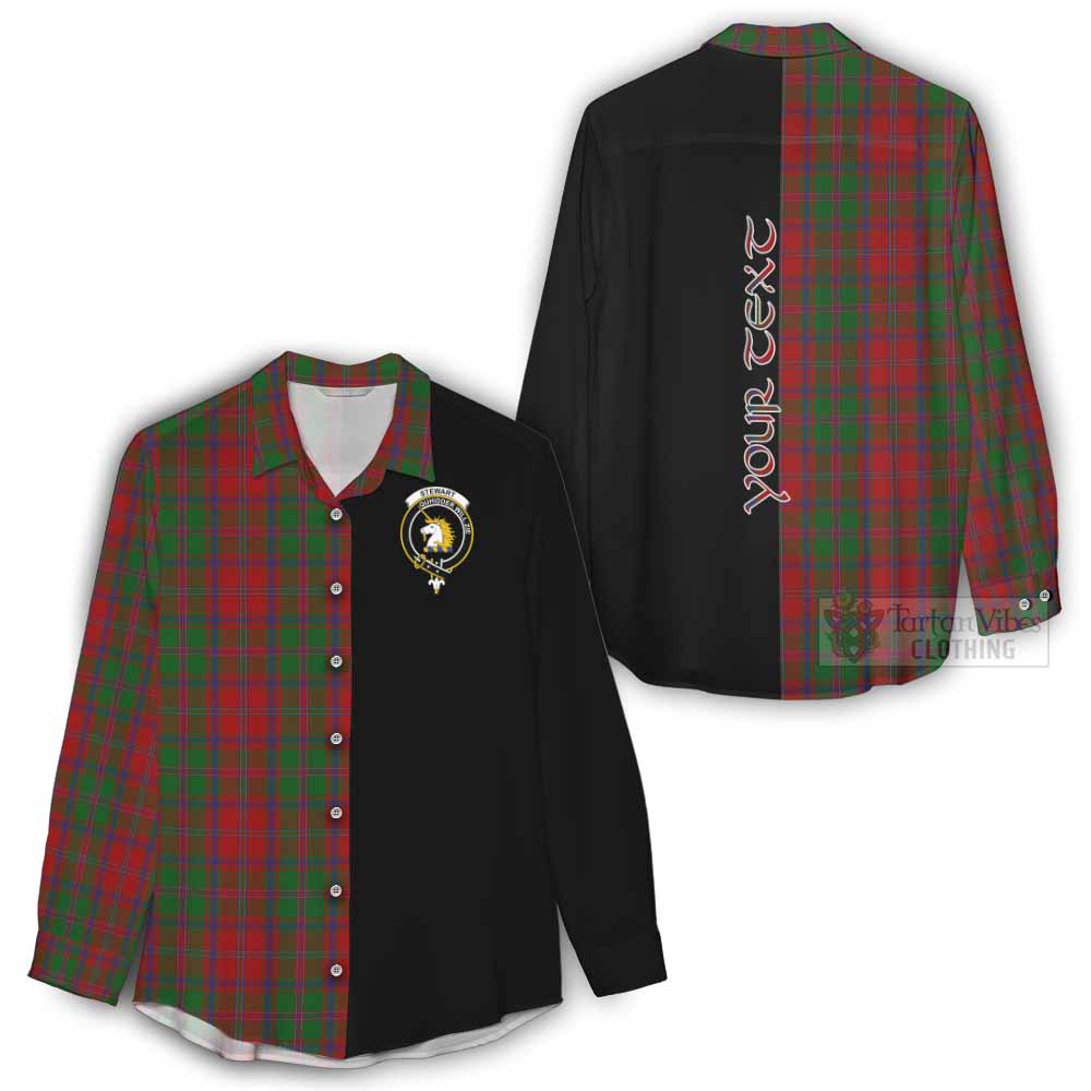 Tartan Vibes Clothing Stewart (Stuart) of Appin Tartan Women's Casual Shirt with Family Crest and Half Of Me Style