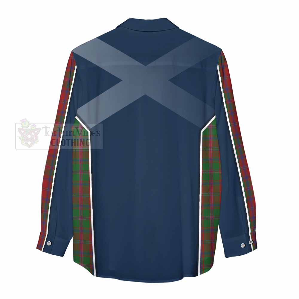 Tartan Vibes Clothing Stewart (Stuart) of Appin Tartan Women's Casual Shirt with Family Crest and Lion Rampant Vibes Sport Style