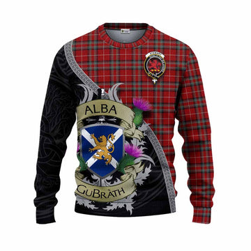 Stewart (Stuart) of Bute Tartan Family Crest Knitted Sweater Lion Rampant Royal Thistle Shield Celtic Inspired Unisex - Tartan Vibes Clothing