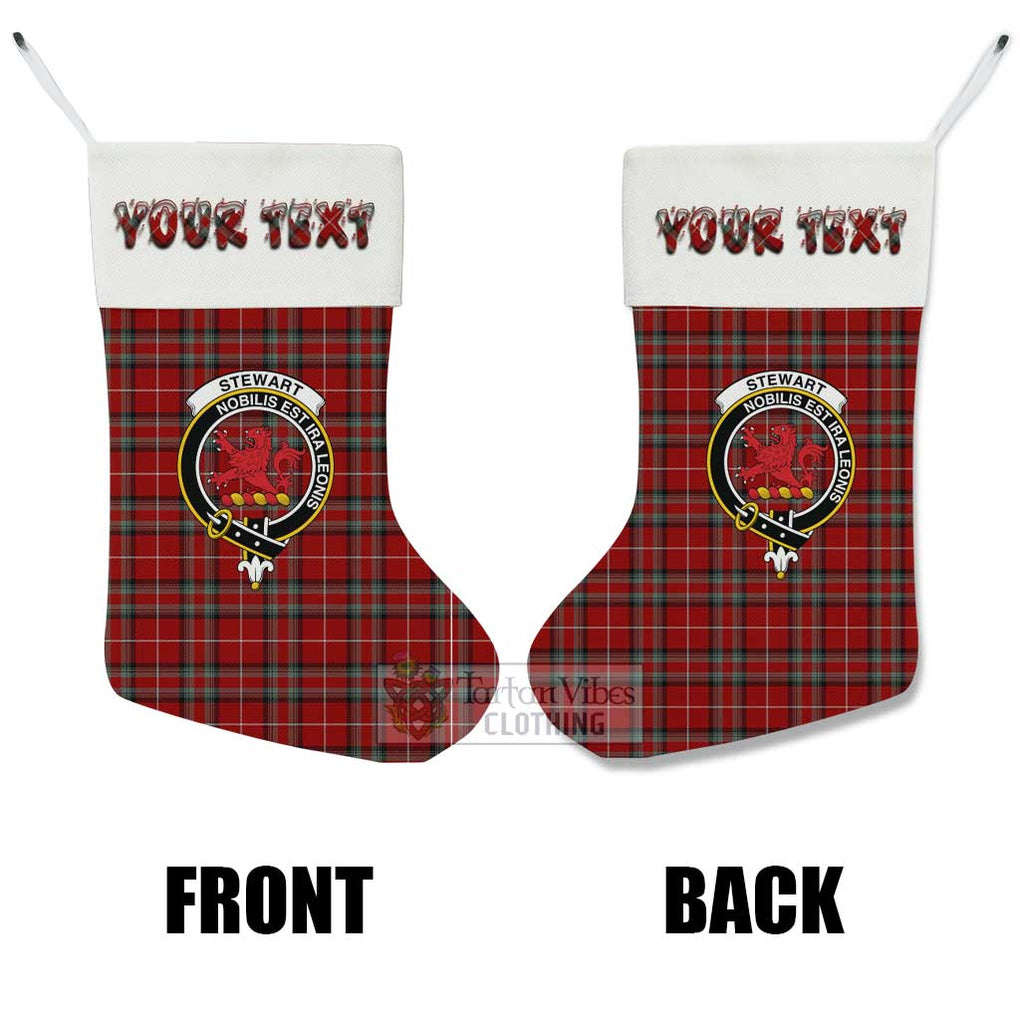 Tartan Vibes Clothing Stewart (Stuart) of Bute Tartan Family Crest Christmas Stocking with Personalized Text