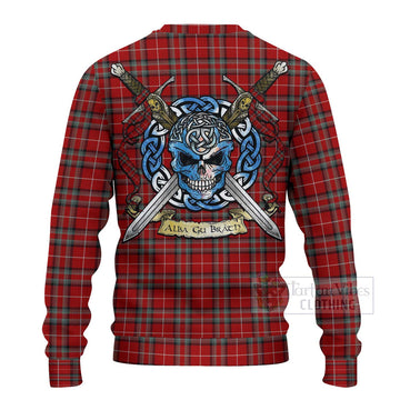 Stewart (Stuart) of Bute Tartan Ugly Sweater with Family Crest Celtic Skull Style