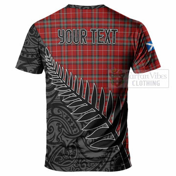 Stewart (Stuart) of Bute Crest Tartan T-Shirt with New Zealand Silver Fern Half Style