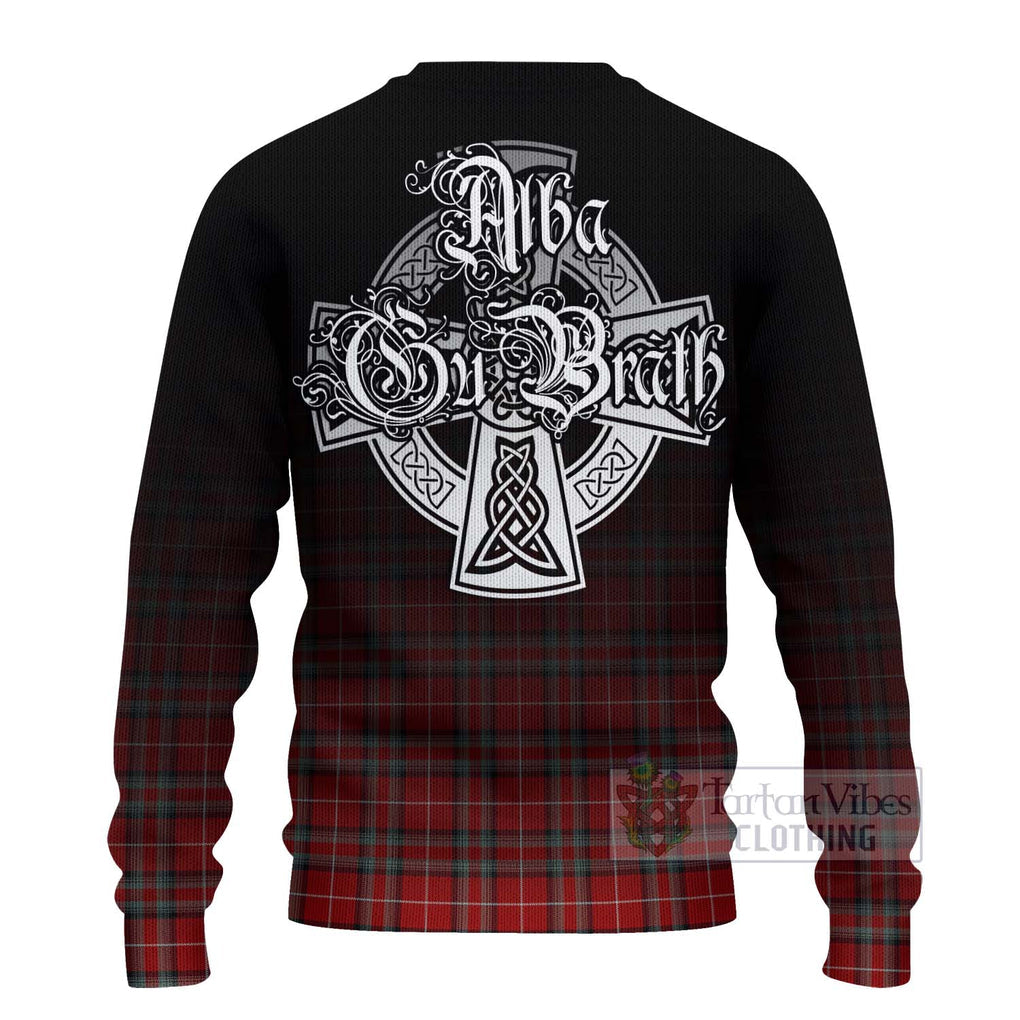 Tartan Vibes Clothing Stewart (Stuart) of Bute Tartan Knitted Sweater Featuring Alba Gu Brath Family Crest Celtic Inspired