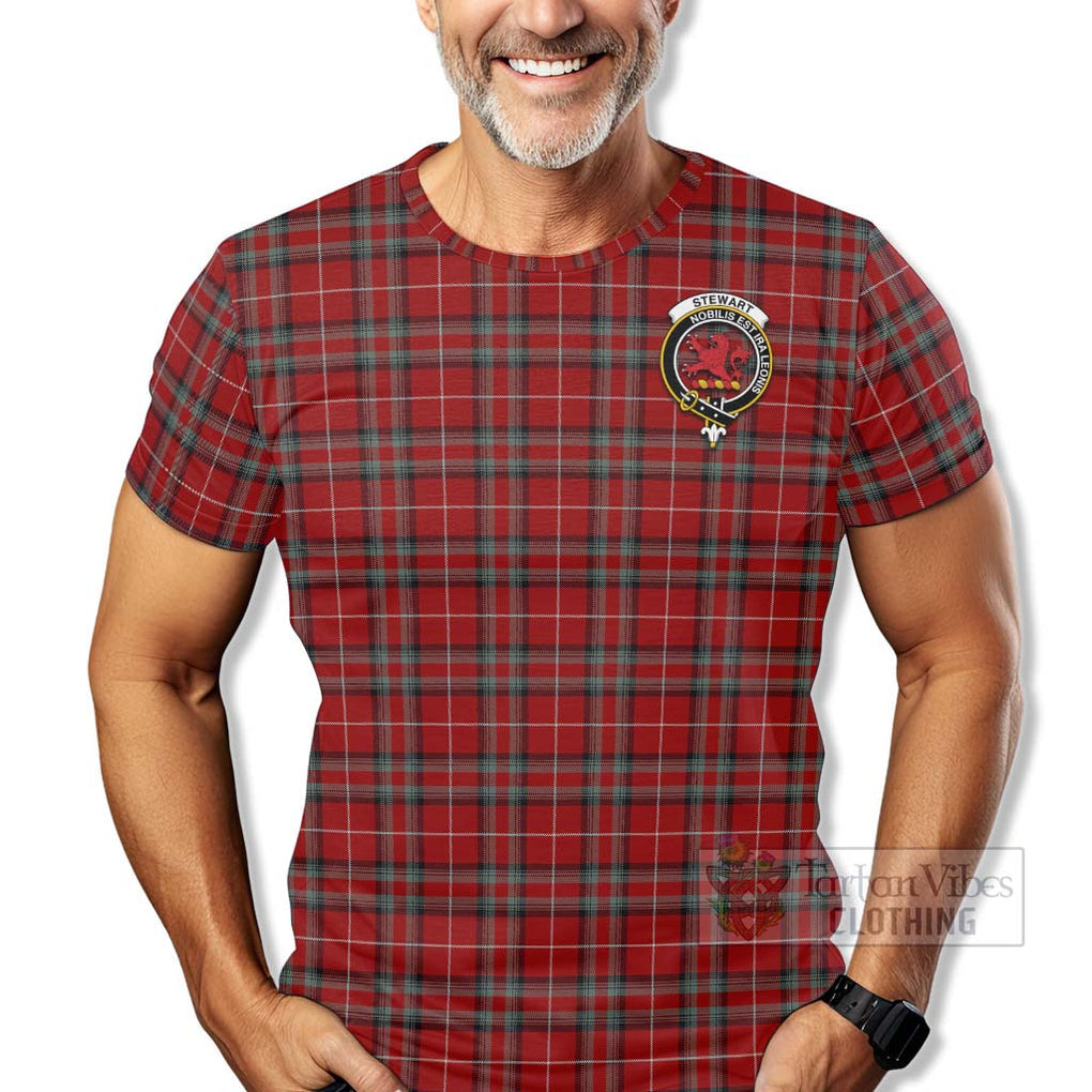 Tartan Vibes Clothing Stewart (Stuart) of Bute Tartan T-Shirt with Family Crest Celtic Skull Style