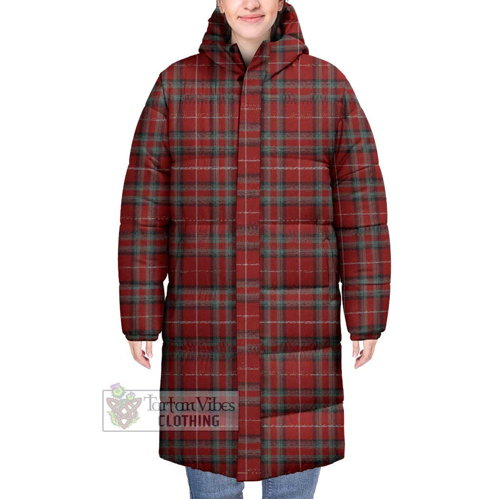 Tartan Vibes Clothing Stewart (Stuart) of Bute Tartan Long Down Jacket