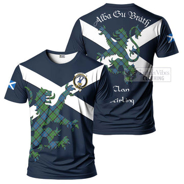Stirling Tartan Lion Rampant T-Shirt Proudly Display Your Heritage with Alba Gu Brath and Clan Name Kid's Shirt - Tartan Vibes Clothing