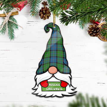 Stirling Gnome Christmas Ornament with His Tartan Christmas Hat