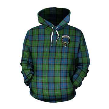 Stirling Tartan Cotton Hoodie with Family Crest Celtic Skull Style Pullover Hoodie XS - Tartan Vibes Clothing