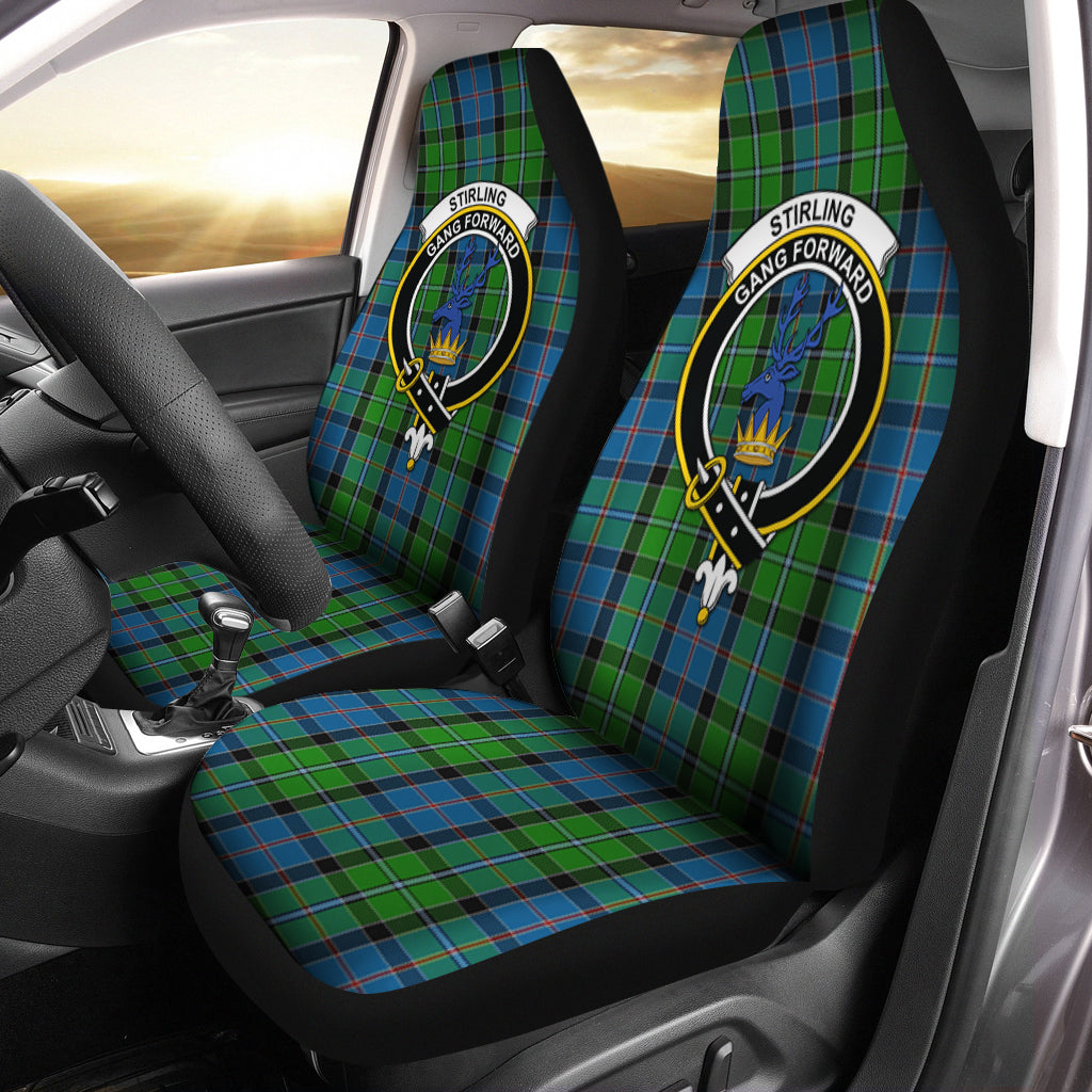 Stirling Tartan Car Seat Cover with Family Crest One Size - Tartan Vibes Clothing