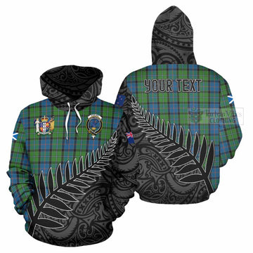 Stirling Crest Tartan Hoodie with New Zealand Silver Fern Half Style