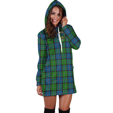 Stirling Tartan Hoodie Dress with Family Crest