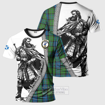 Stirling Tartan Clan Crest T-Shirt with Highlander Warrior Celtic Style Kid's Shirt - Tartan Vibes Clothing