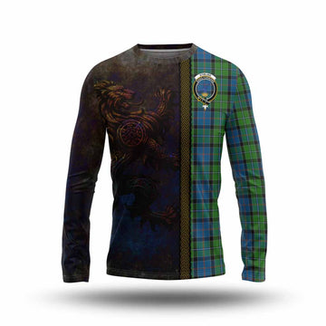 Stirling Tartan Family Crest Long Sleeve T-Shirt Alba Gu Brath Be Brave Lion Ancient Style Unisex - Tartan Vibes Clothing