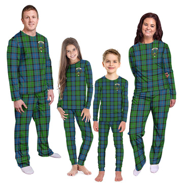 Stirling Tartan Pajamas Family Set with Family Crest