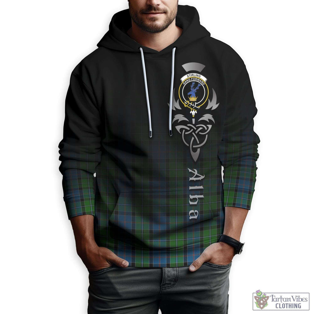 Tartan Vibes Clothing Stirling Tartan Hoodie Featuring Alba Gu Brath Family Crest Celtic Inspired