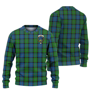 Stirling Tartan Knitted Sweater with Family Crest