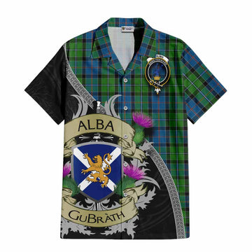 Stirling Tartan Family Crest Hawaiian Shirt Lion Rampant Royal Thistle Shield Celtic Inspired Kid - Tartan Vibes Clothing