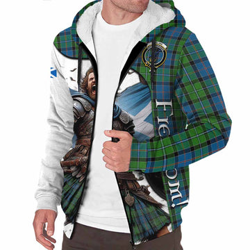 Stirling Crest Tartan Sherpa Hoodie Inspired by the Freedom of Scottish Warrior