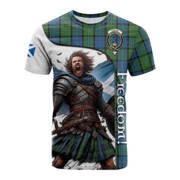 Stirling Crest Tartan Cotton T-shirt Inspired by the Freedom of Scottish Warrior