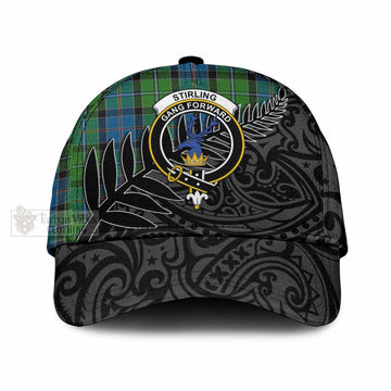 Stirling Tartan Classic Cap with New Zealand Silver Fern Half Style