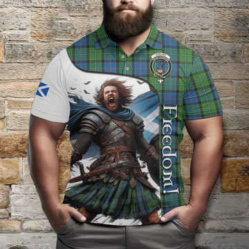 Stirling Crest Tartan Polo Shirt Inspired by the Freedom of Scottish Warrior