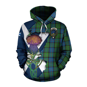 Stirling Tartan Family Crest Cotton Hoodie Scottish Thistle Celtic Inspired Pullover Hoodie XS - Tartan Vibes Clothing
