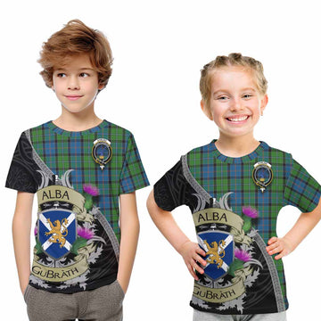 Stirling Tartan Family Crest Kid T-Shirt Lion Rampant Royal Thistle Shield Celtic Inspired Youth XL Size14 - Tartan Vibes Clothing
