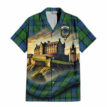 Stirling Tartan Family Crest Hawaiian Shirt with Scottish Ancient Castle Style Kid - Tartan Vibes Clothing
